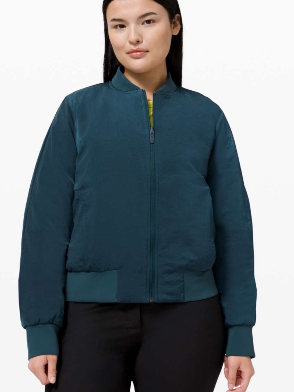 LULULEMON Non-Stop Bomber Jacket Dark Turquoise Size 4